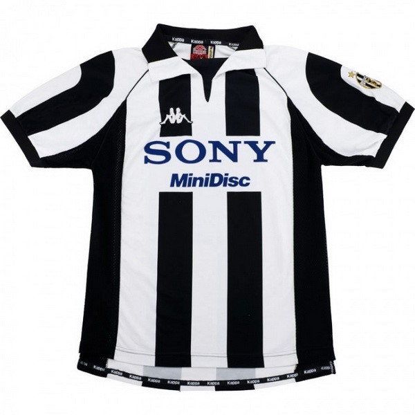 Camisetas Juventus Primera equipo Retro 1997 1998 Negro Blanco